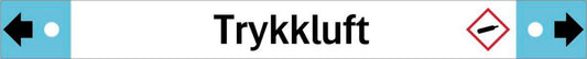 Rørmerking Systemtext "Trykkluft" Dobbelpil