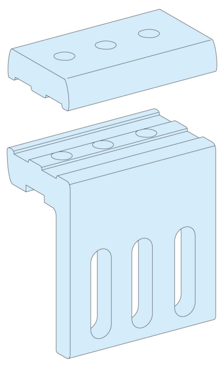 Tilkoblingsplate mellom horisontal/vertikal samleskinne-PrismaSeT P - 3200