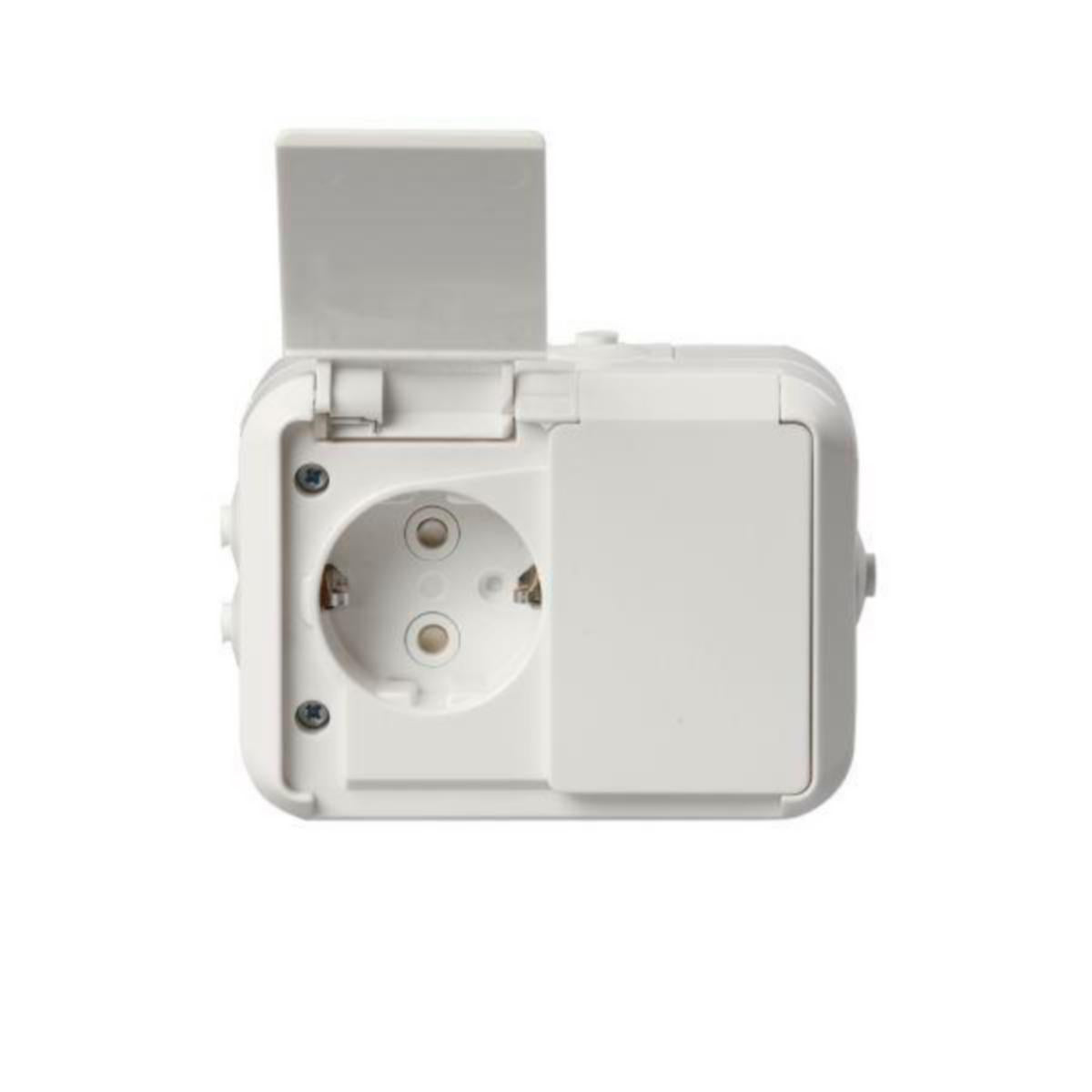 Stikkontakt Jussi Dobbel m/lokk - 16