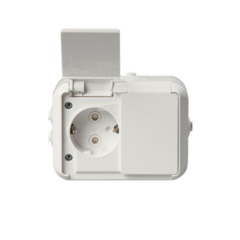 Stikkontakt Jussi Dobbel m/lokk - 16