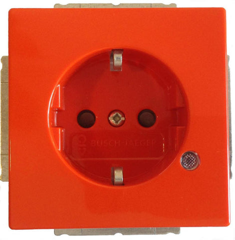 Stikkontakt ABB enkel m/LED - 16