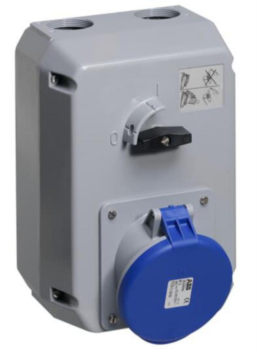 Rundstift IPS CUB Påvegg m/bryter Amphenol - ABB