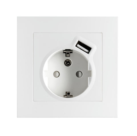 Stikkontakt Sg® STIKK IF ENK M/J + USB-A LADER - SG Armaturen