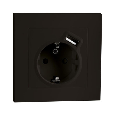 Stikkontakt Sg® STIKK IF ENK M/J + USB-A LADER - SG Armaturen