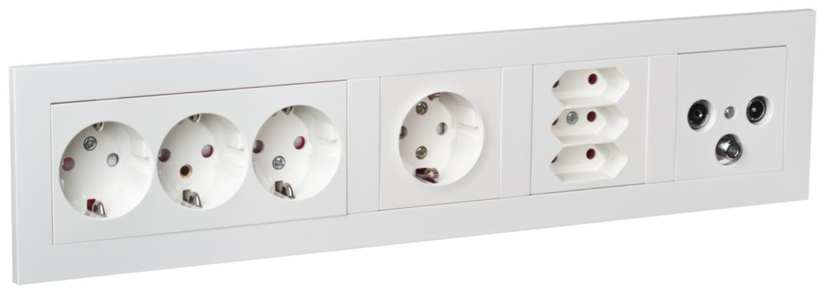 Stikkontakt Elko Euro 3-veis Plus - 2.5
