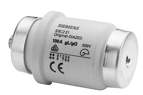 Sikringspatron Siemens 500V treg - 100
