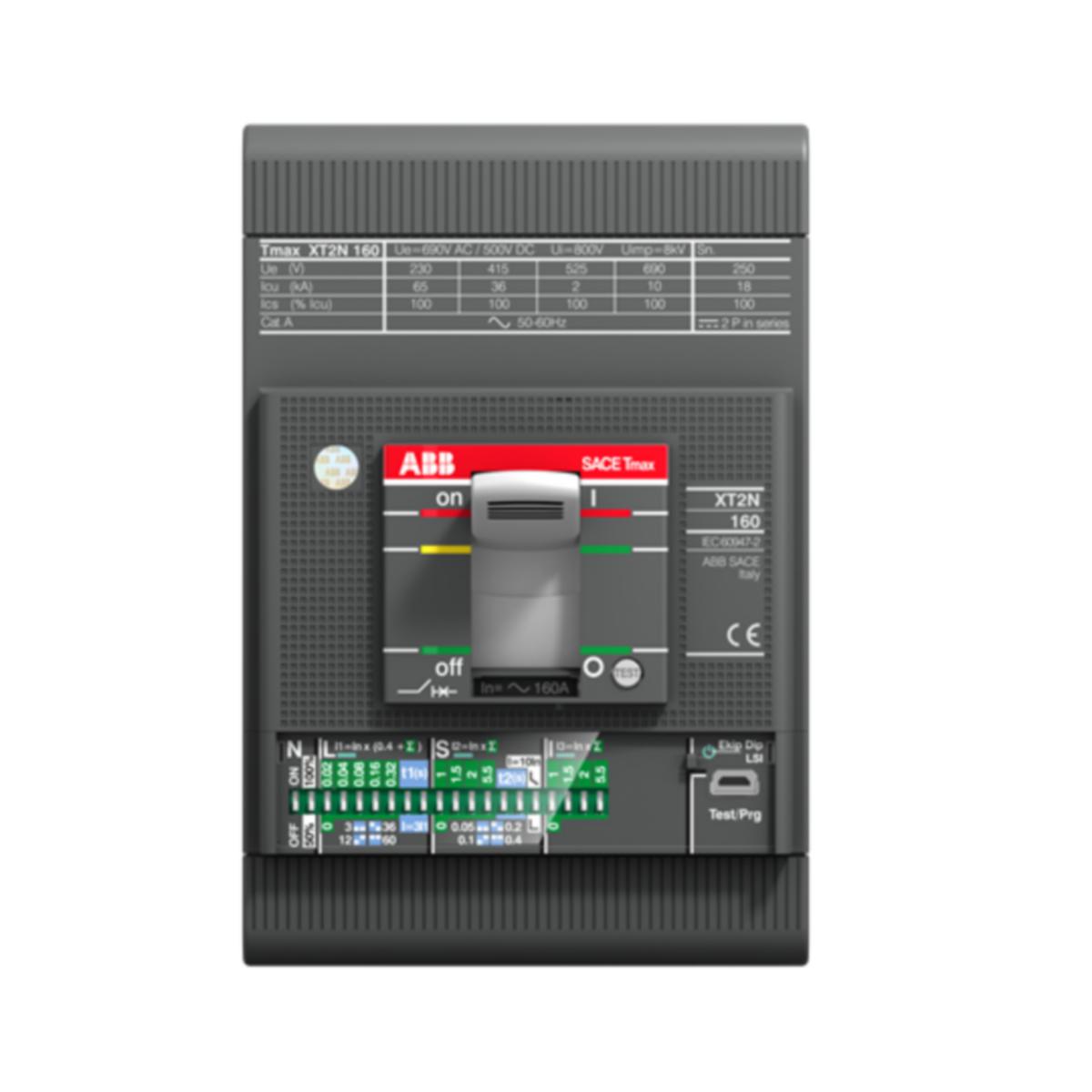 Kompaktbrytere Tmax XT2S Elektroniske DIP-vern 3Pol, ABB - 220-690
