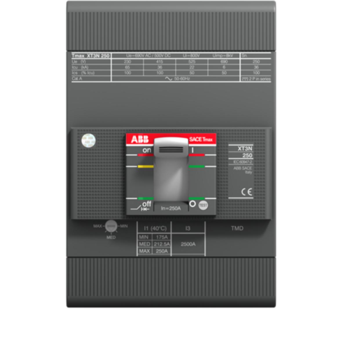 Kompaktbrytere XT3N Termomagnetisk vern 3Pol, ABB - 220-690