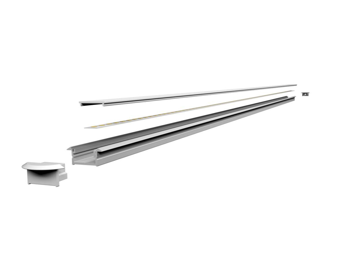 Aluminium LED-profil Aneta Lighting Scanstrip RECESSED