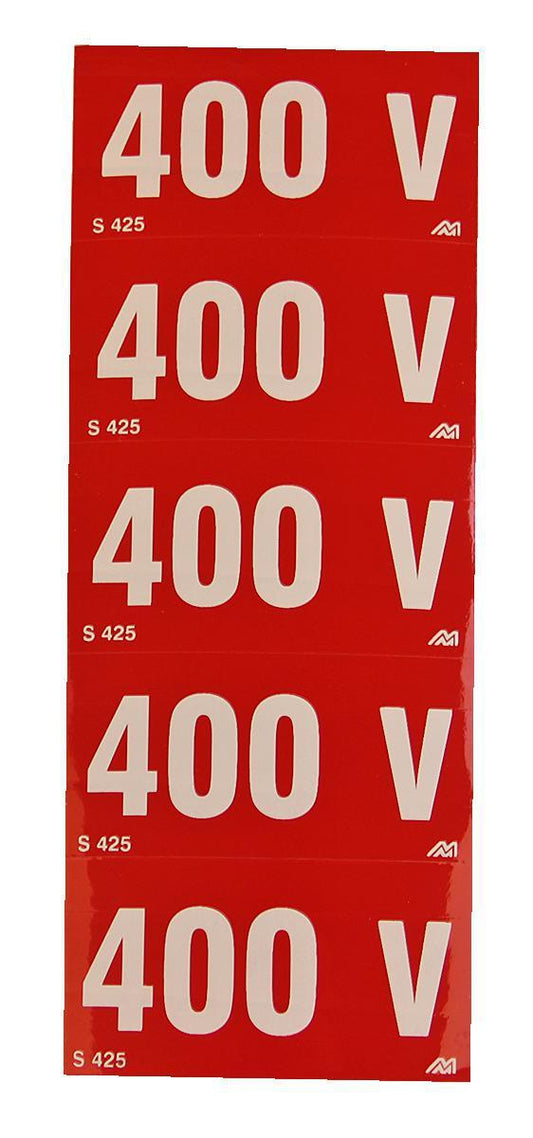 Skilt Melbye selvklebende for spenning