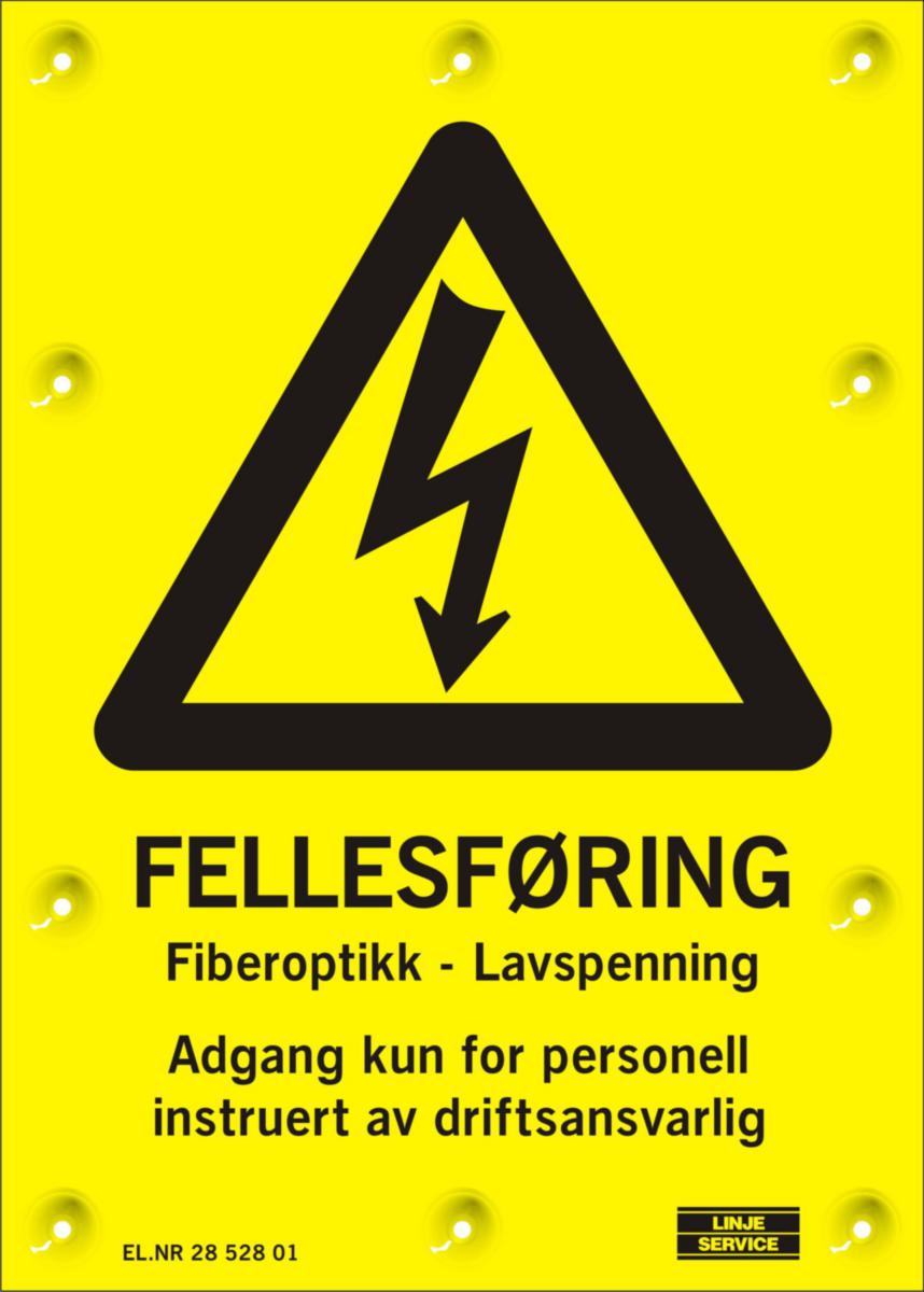 Skilt Linjeservice fiberoptik lavspenning