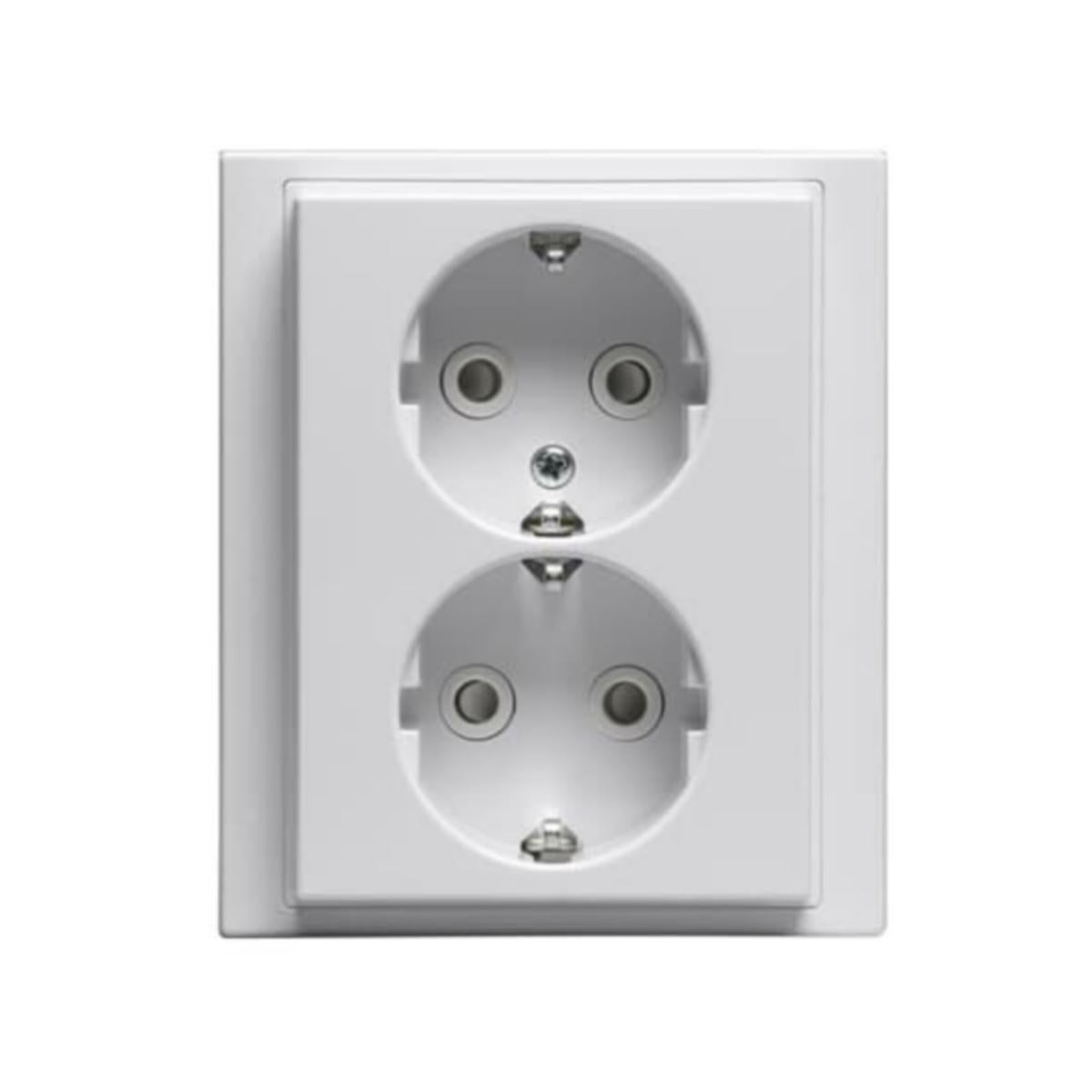 Stikkontakt ABB Impressivo Dobbel Innfelt - 16
