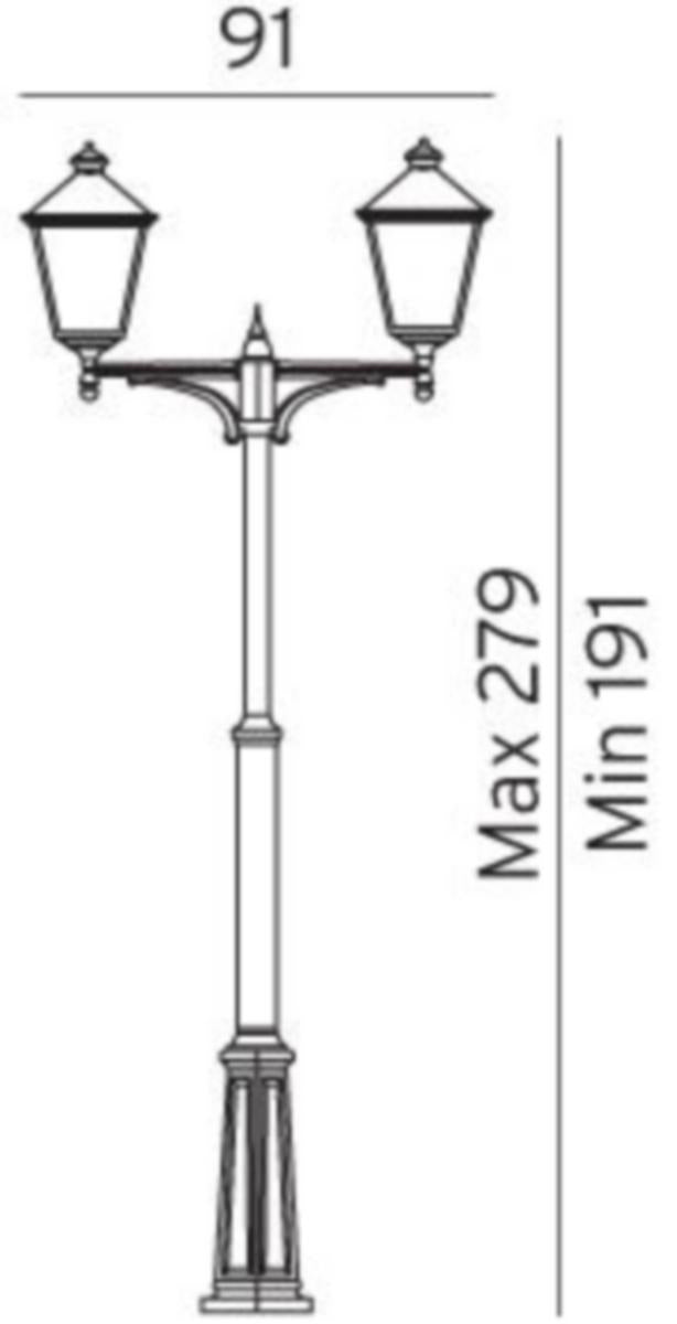 Stolpearmatur Norlys London - 220-240