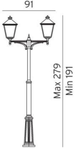 Stolpearmatur Norlys London - 220-240