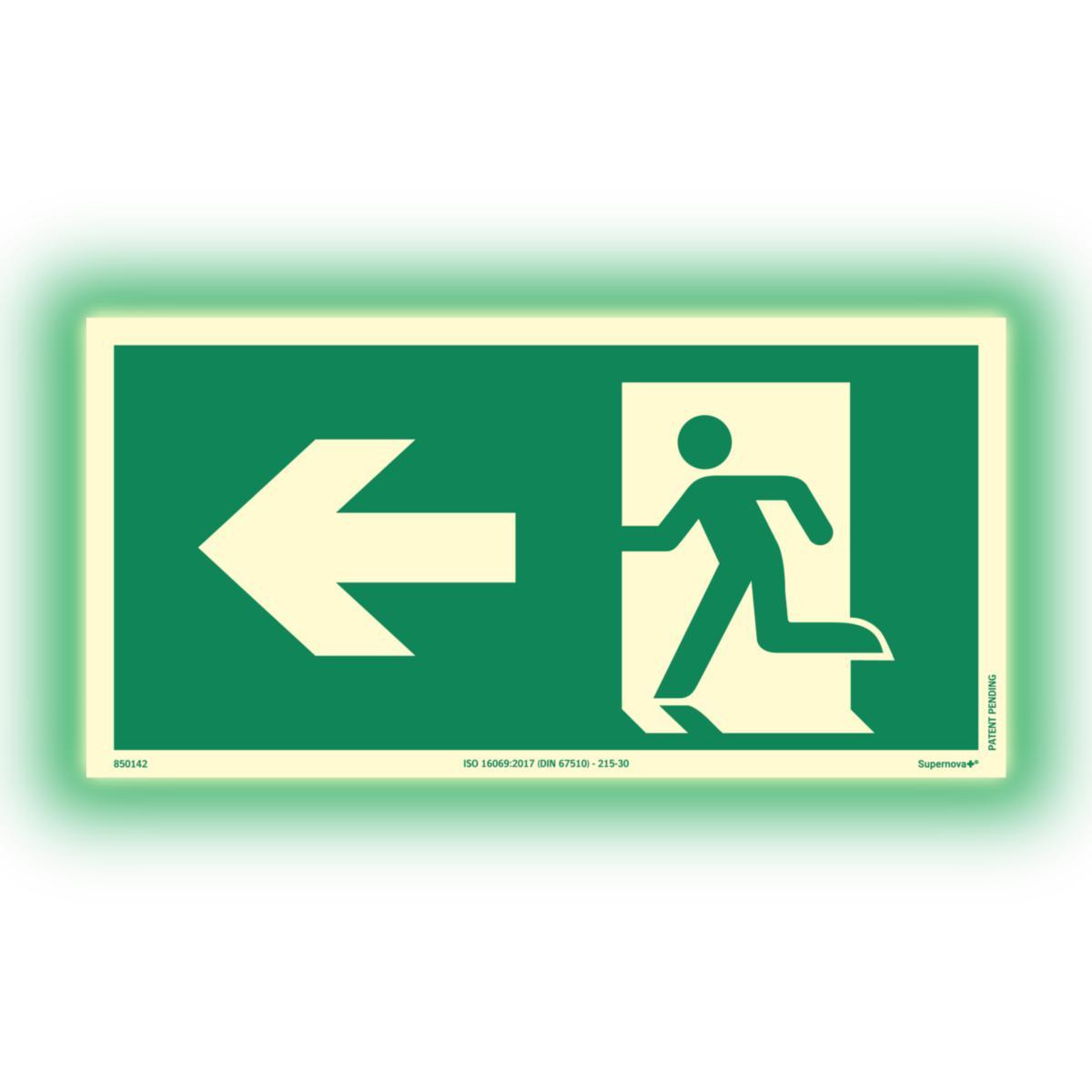 Skilt Systemtext Supernova+® Rømning