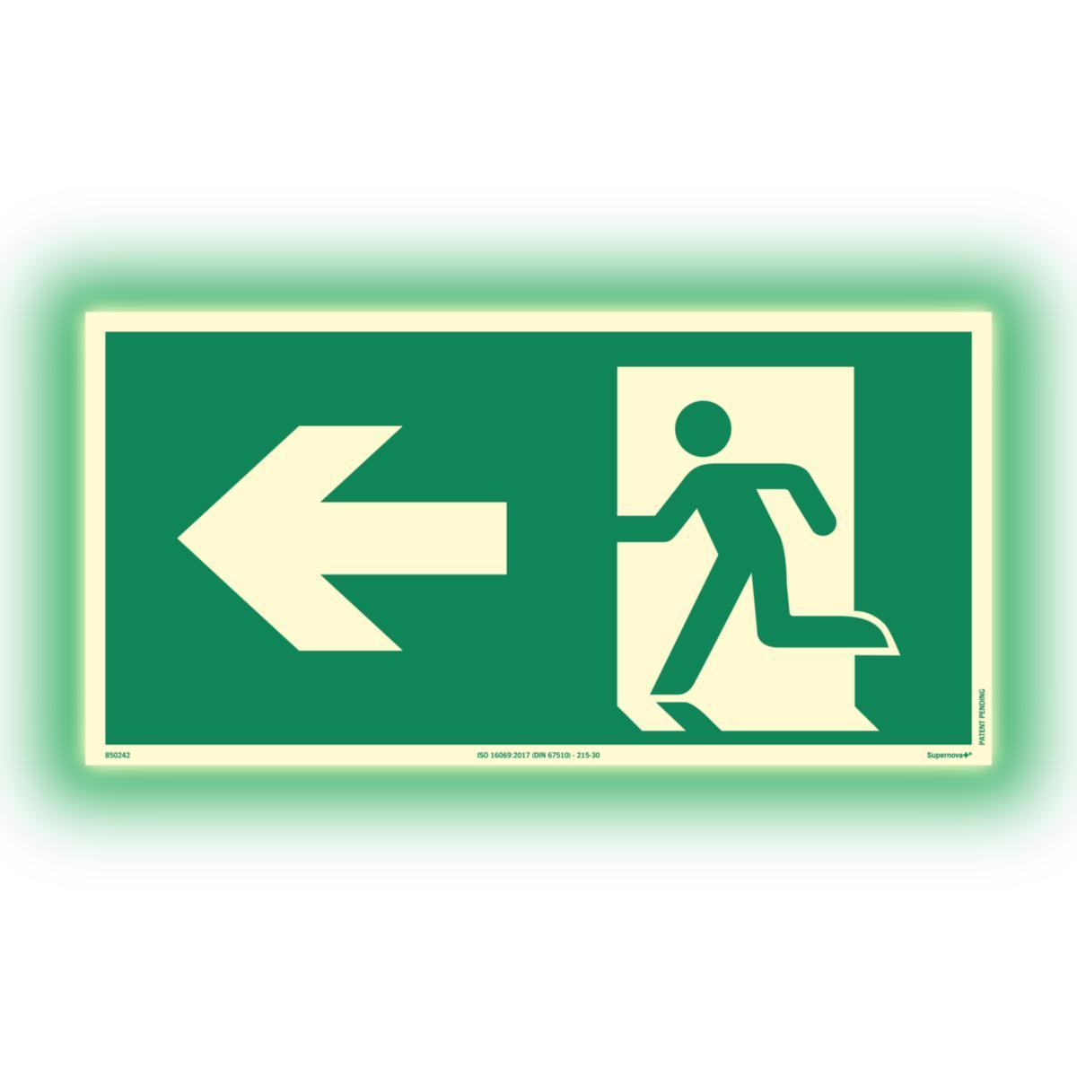 Skilt Systemtext Supernova+® Rømning