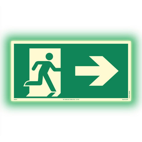 Skilt Systemtext Supernova+® Rømning