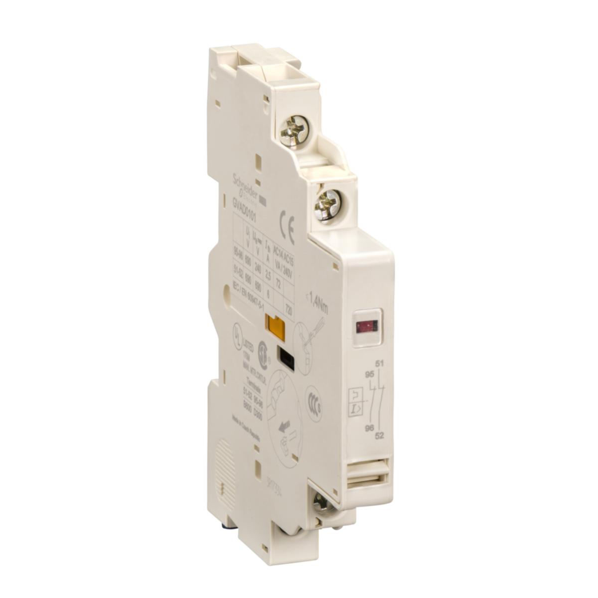 Hjelpekontaktblokk Schneider 1NC(feil)+1NO GV2 - Schneider Electric