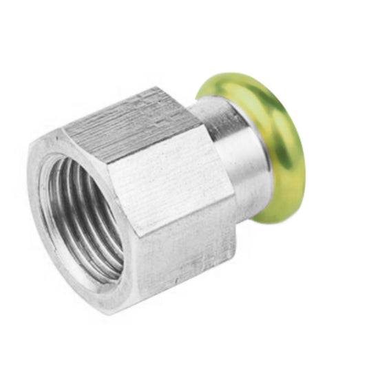 Overgangsmuffe innv. gjenger A-press forkrommet - a-collection