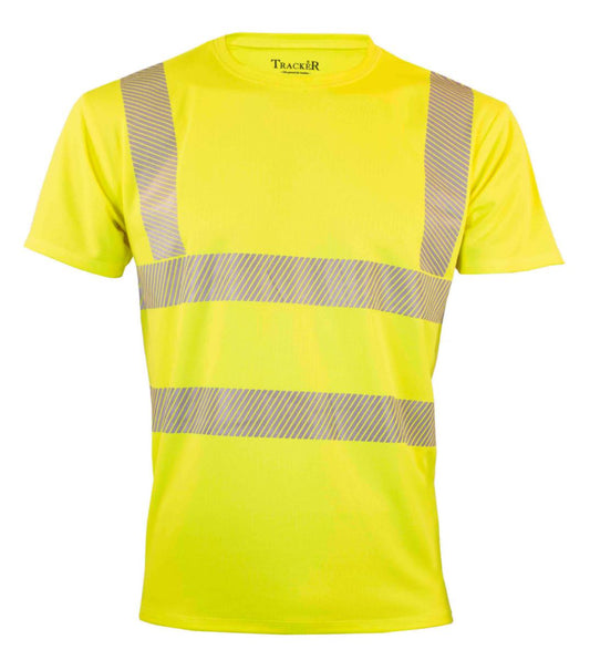 T-skjorte Tracker® Cooldry HiVis kl.2 gul