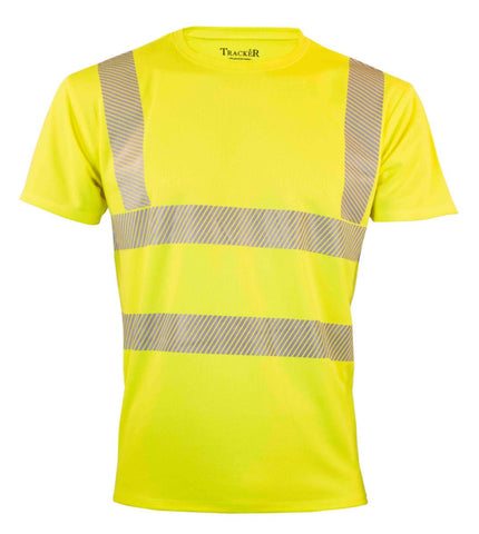 T-skjorte Tracker® Cooldry HiVis kl.2 gul