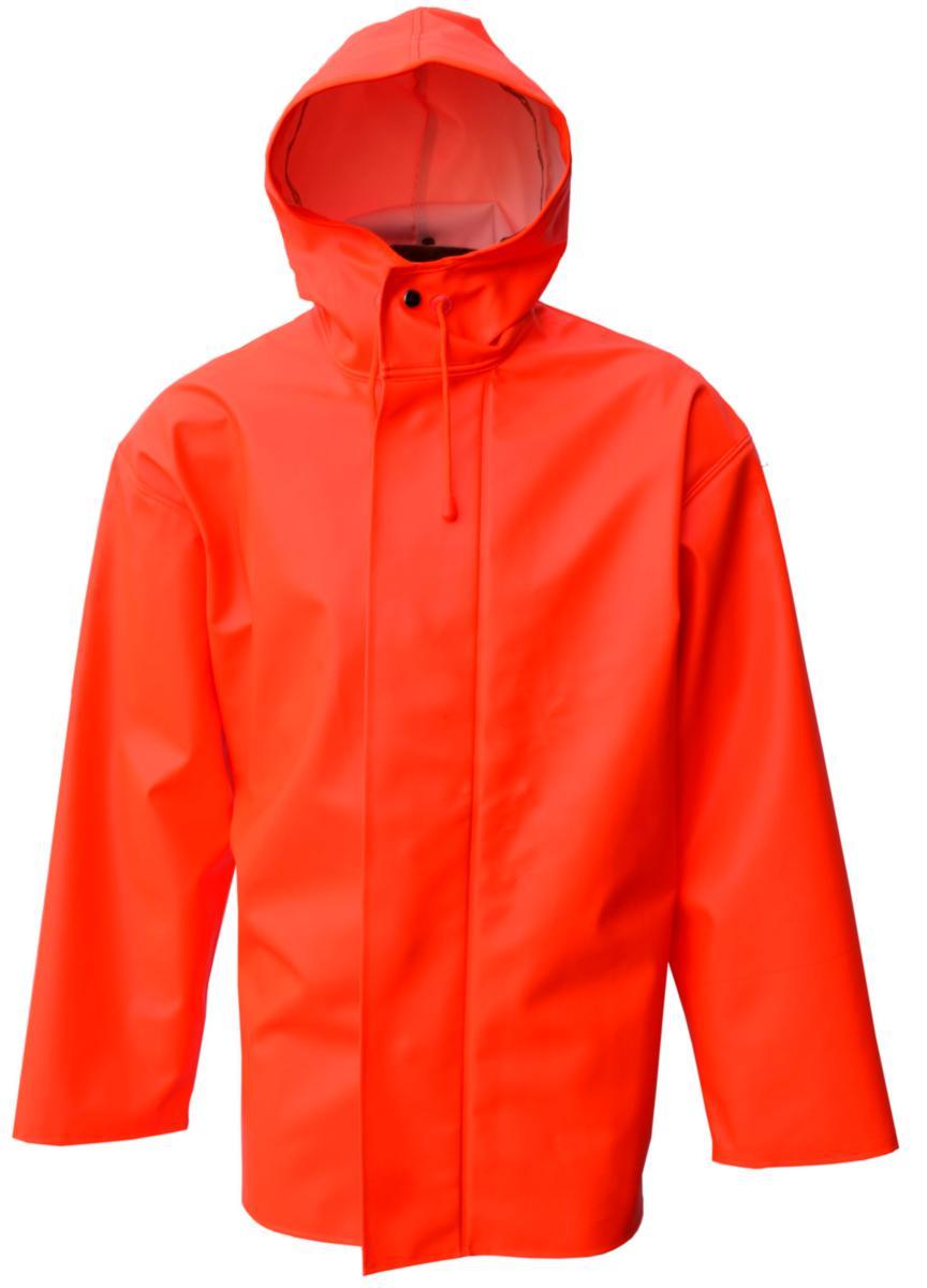 Regnjakke PVC Lyngsøe LR44805 Fluoriserende Oransje