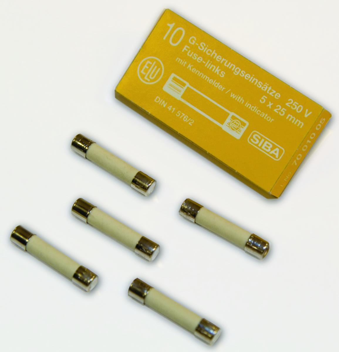 Miniatyrsikringer Siba HellermannTyton Keramiske Mellomtrege 250V (10pk)