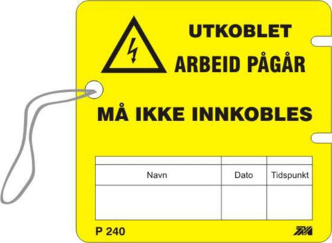Varselskilt Melbye "Utkoblet arbeid pågår"