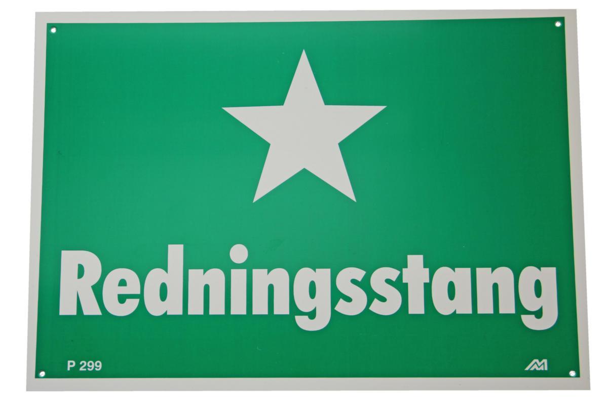 Varselskilt Melbye "Redningsstang"