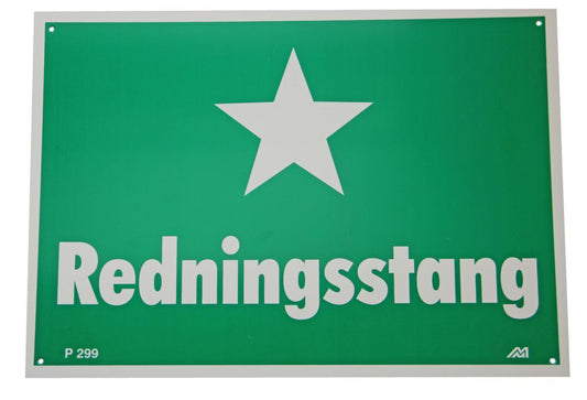 Varselskilt Melbye "Redningsstang"