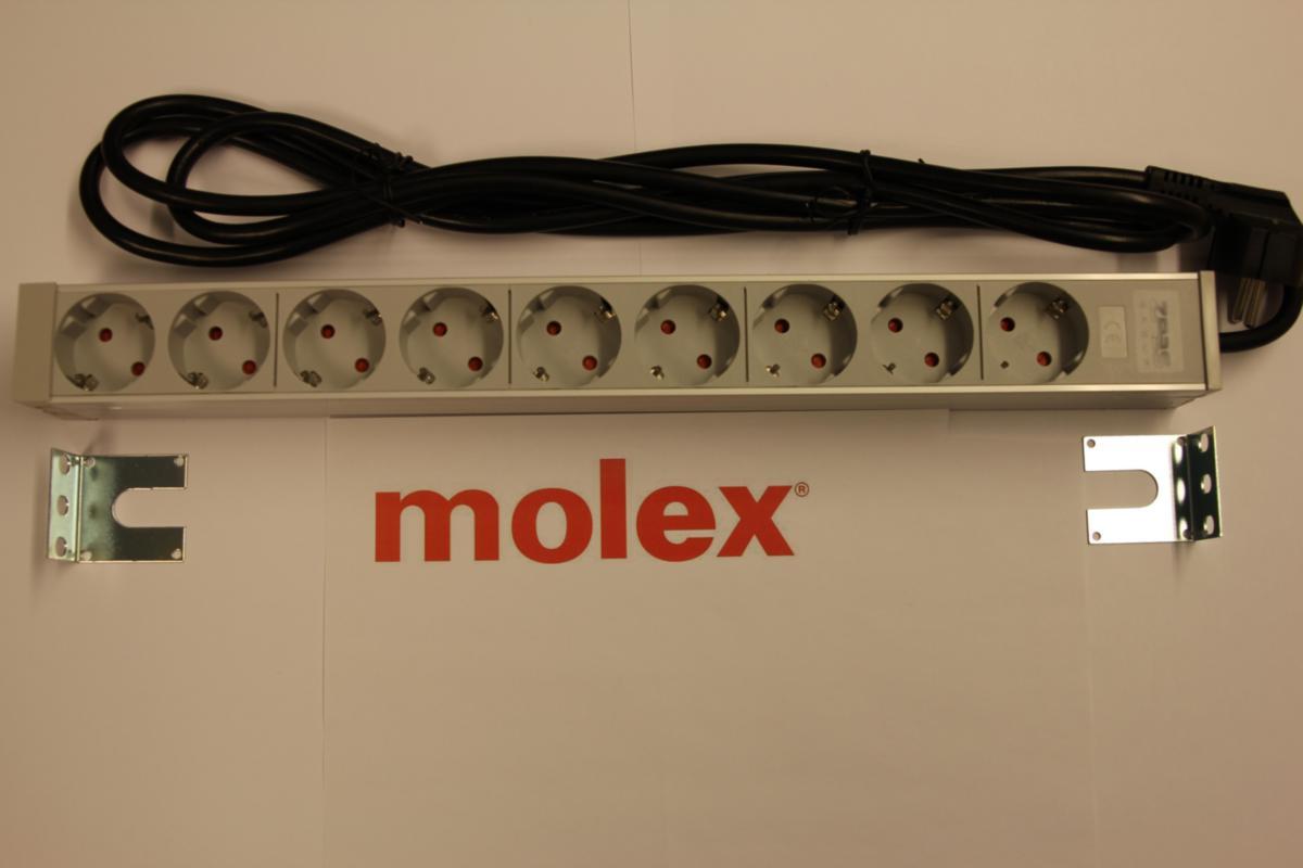 Strømlist 19" Molex Knutsen - 16