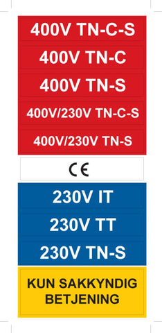 Merkeskilt for skap og tavler - Eaton