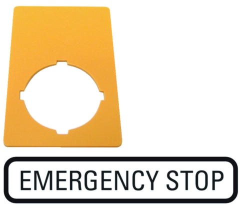 Merkeplate Eaton for nødstopp