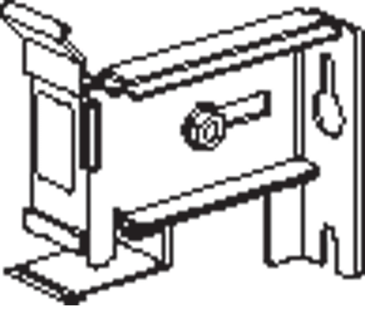 Montasjebrakett med Ribbeholder og fot. Stillbar - Schneider Electric