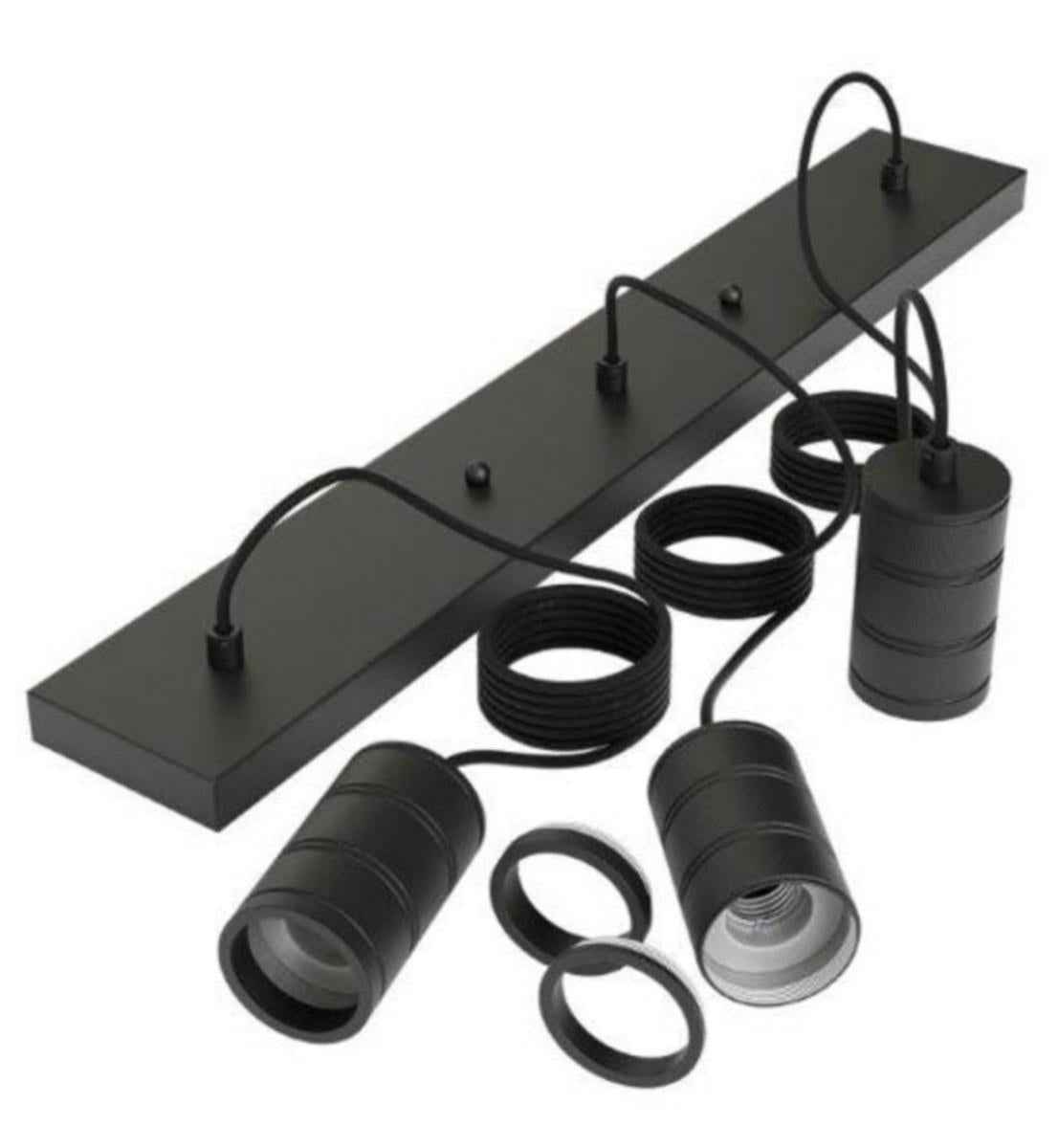 Pendelarmatur Nortronic Retro pendeloppheng Sort skinne.