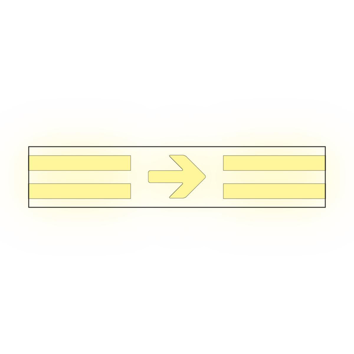 Vegg- og sokkelmerking Systemtext GlowLite™