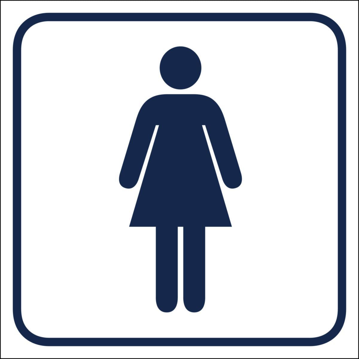 Dekal Systemtext Piktogram dame WC