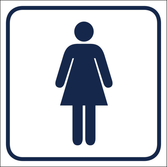 Dekal Systemtext Piktogram dame WC
