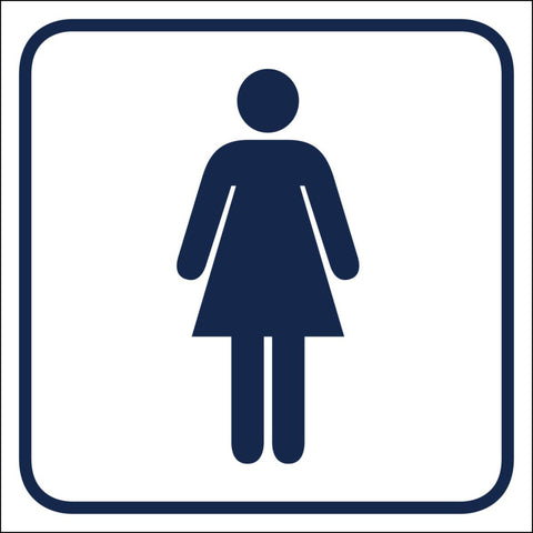 Dekal Systemtext Piktogram dame WC