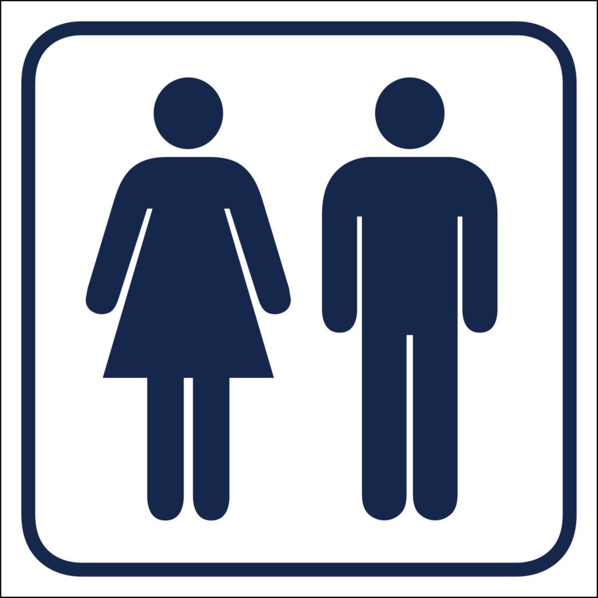 Dekal Systemtext Piktogram dame / herre WC