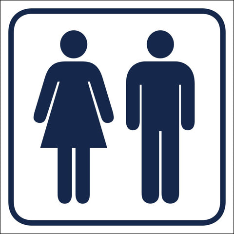 Dekal Systemtext Piktogram dame / herre WC