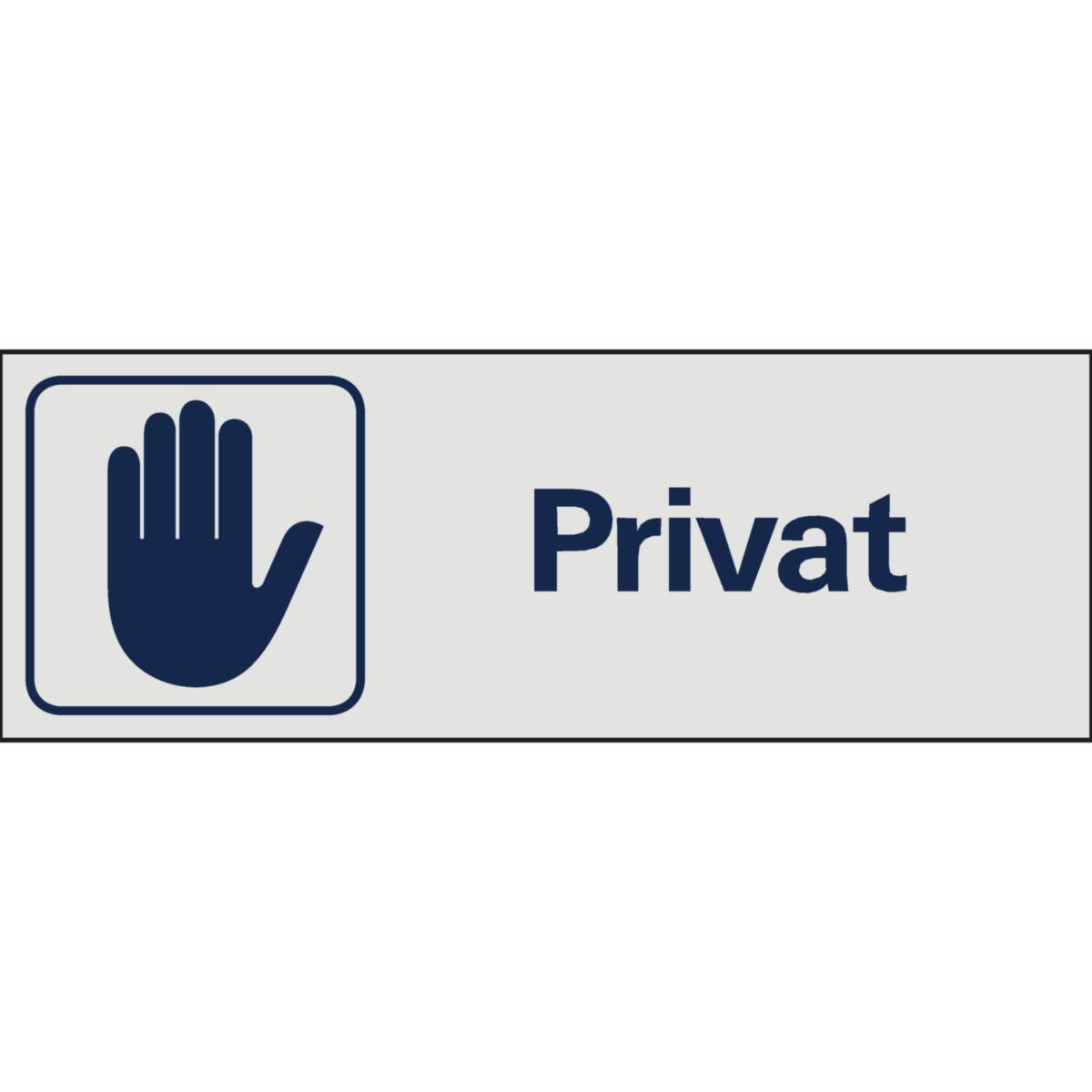 Skilt Systemtext "Privat"