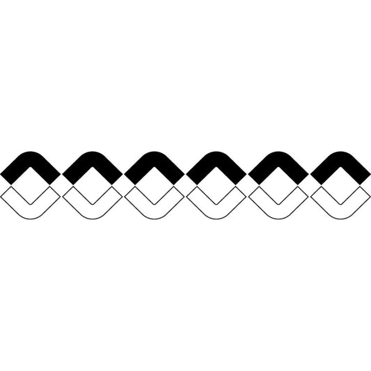 Kontrastmerking glass Systemtext flettet sort/hvit