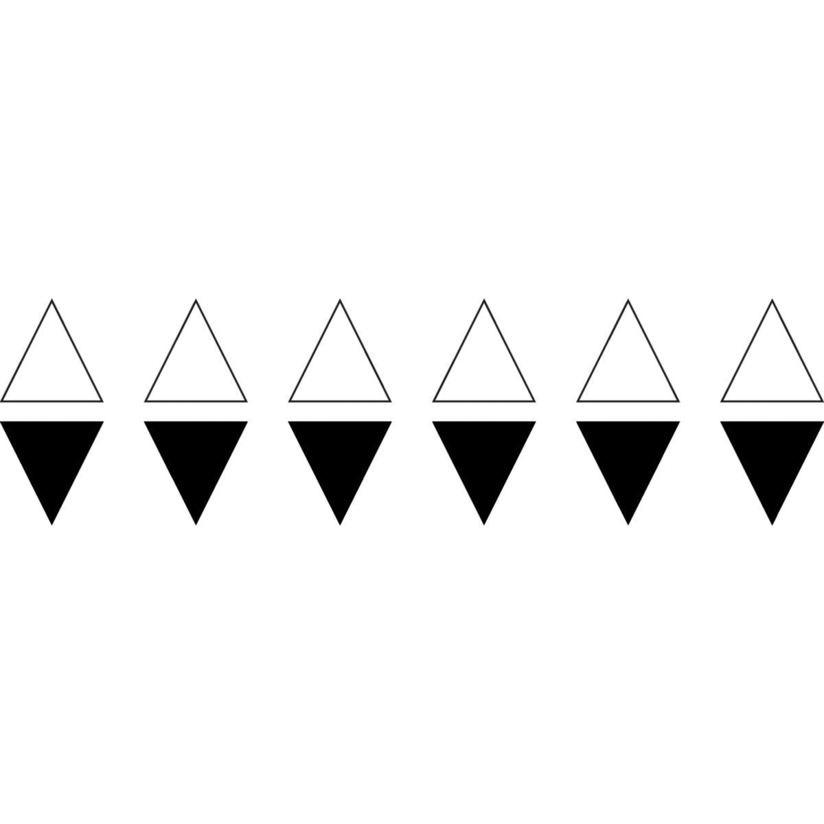 Kontrastmerking glass Systemtext trekant sort/hvit