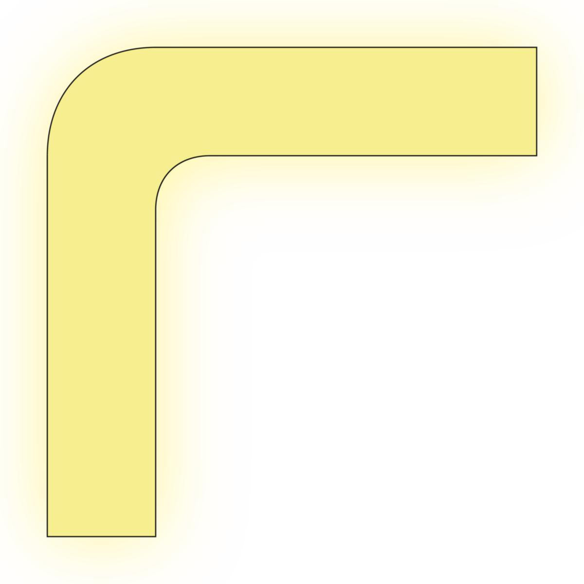 Varselmerking for hjørne/trappetrinn Systemtext GlowLite™