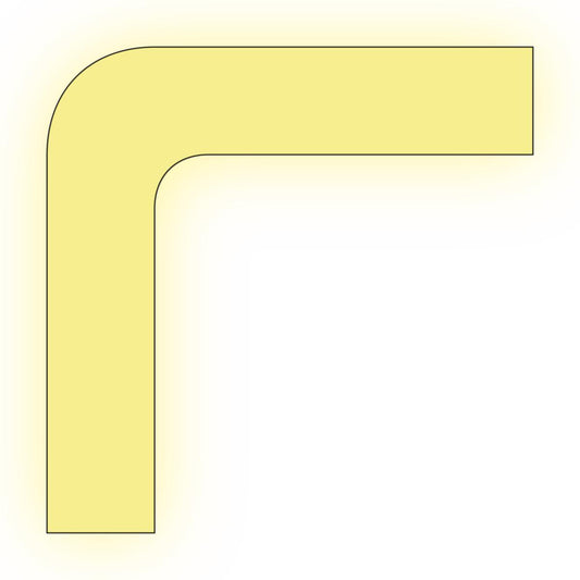 Varselmerking for hjørne/trappetrinn Systemtext GlowLite™