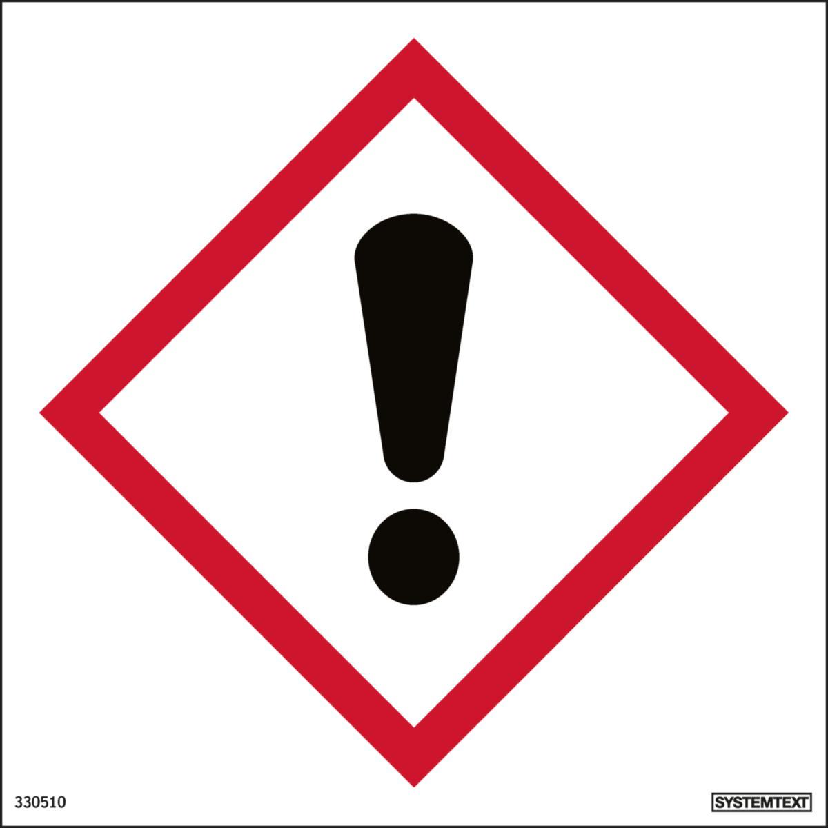 Skilt Systemtext Faresymbol - Helsefare