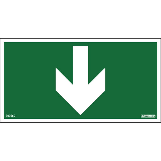 Skilt Systemtext "Retningspil"