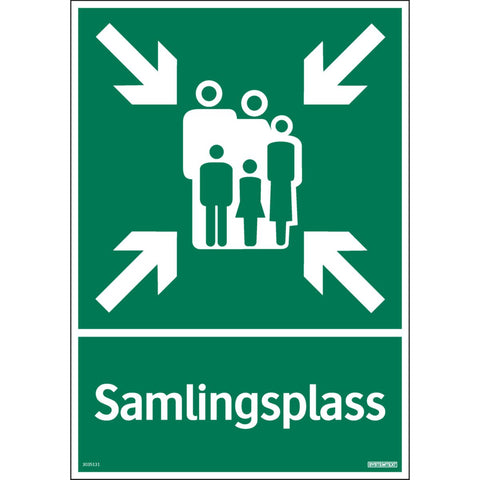 Skilt Systemtext "Samlingsplass"