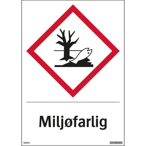 Dekal Systemtext "Miljøfarlig"